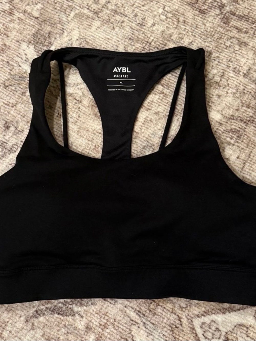 AYBL Black Racerback Sports Bra